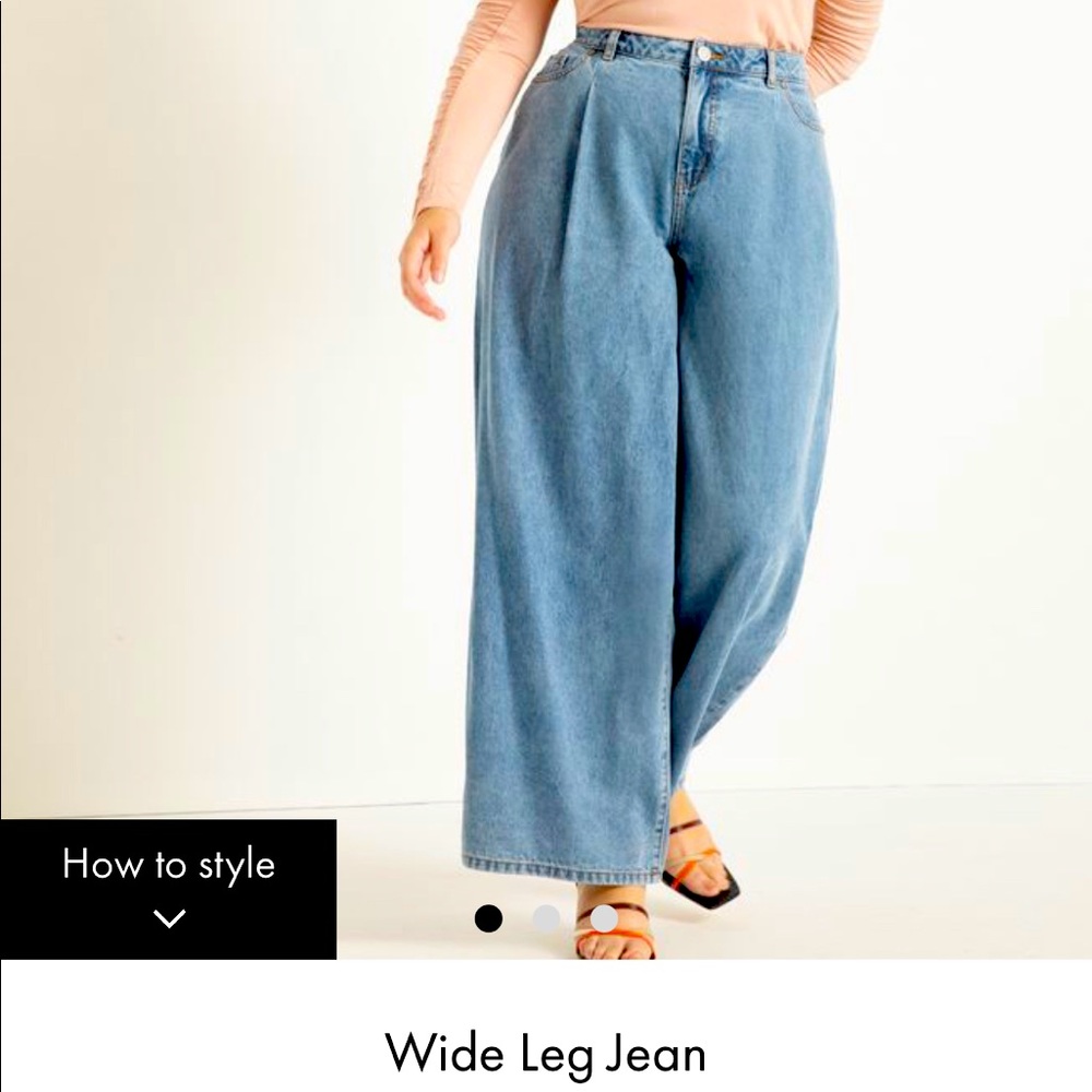 High waisted wide leg jeans from ELOQUII